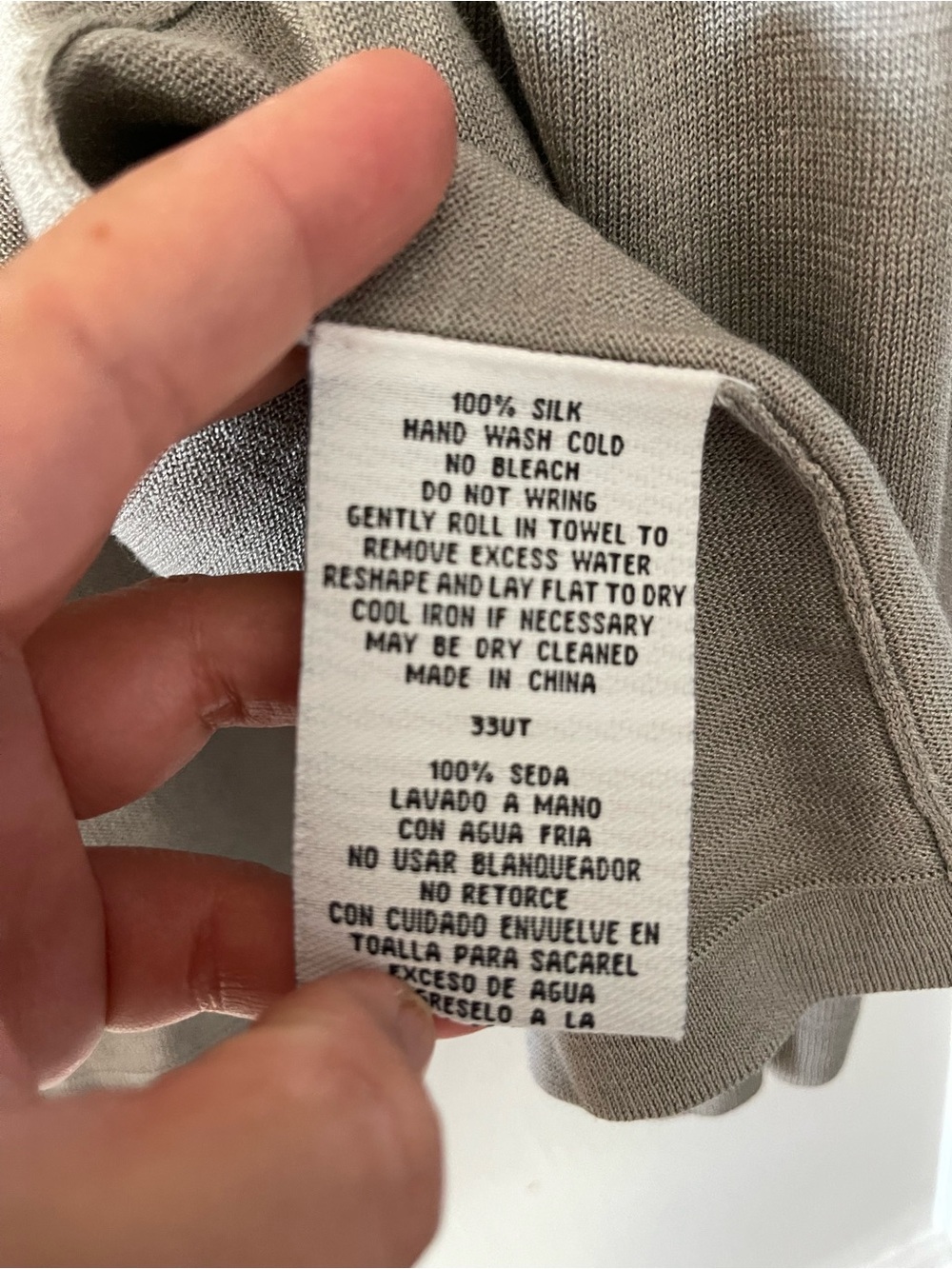 Eileen Fisher SILK Open Front Cardigan - Light Taupe 2X - Picture 3 of 6